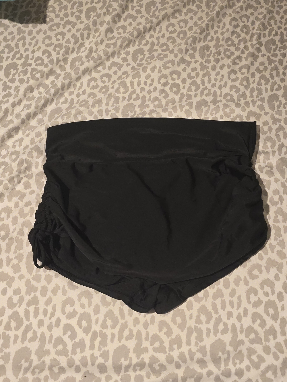 Black High-Waist Swim Bottoms